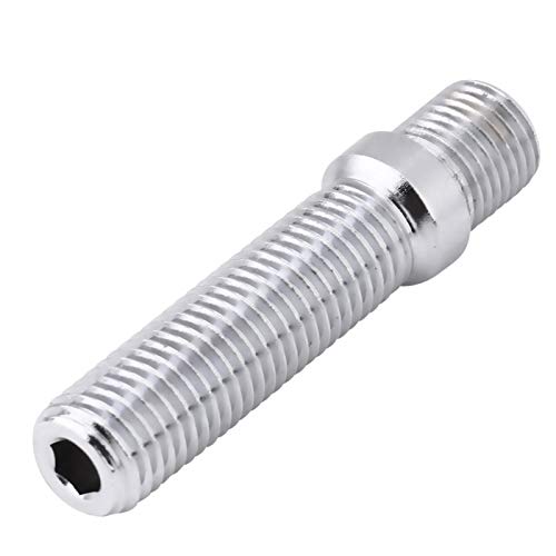 Kit de espárrago de rueda, 20 piezas de 50 mm de extensión de ruedas plateadas con conversión de espárrago 12x1.5 a 12x1.5 Adaptador de tornillo apto para 1998 2008