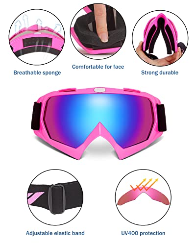 Kemimoto Dirt Bike Goggles Motocross Goggles Atv Utv Goggles Anti Uv Riding Goggles Ski Goggles #TOP1