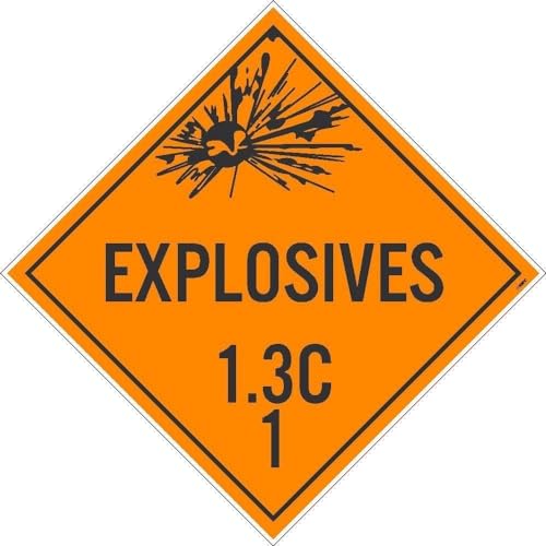 Plaque Explosives 1.3C NMC DL92P10 évite les amendes de signalisation