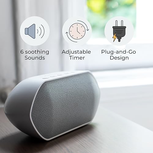 Yogasleep Soundcenter Portable White Noise Machine, 6 Soothing Sounds, 25 Volume Settings, Includes Timer, Sleep Therapy for Adults & Kids, Noise Cancelling for Office Privacy & Meditation - Image 3