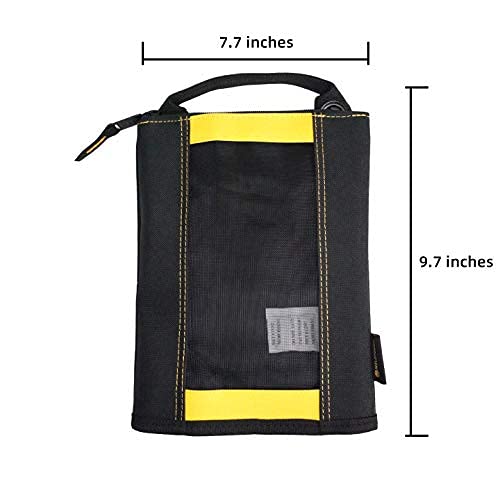 Melotough Canvas Zipper Tool Pouch Zipper Bag -Fastener Bag With Mesh Window And Hanging Grommets 2 Pack #TOP5