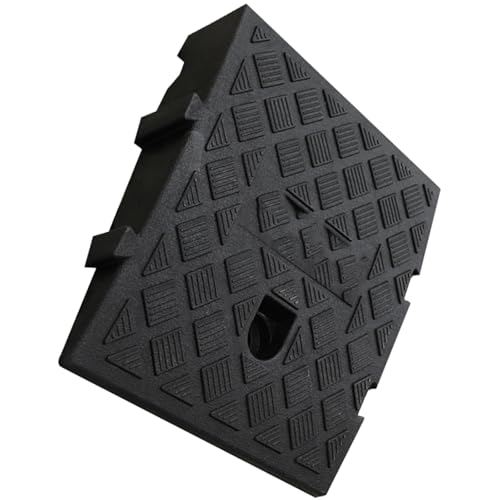 Rampa plástica de umbral antideslizante 25x45x19 cm negra miniatura 1