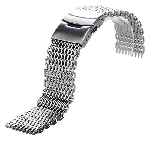 Bracelet montre acier inoxydable premium à double fermoir de sécurité de 22 mm