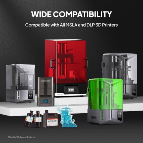 Image of ELEGOO ABS-Like 3.0 3D Printer Resin Clear Red 2000g | High Strength and Toughness, High Precision, Low Viscosity, UV-Curing Photopolymer Resina for MSLA DLP LCD 3D Printers