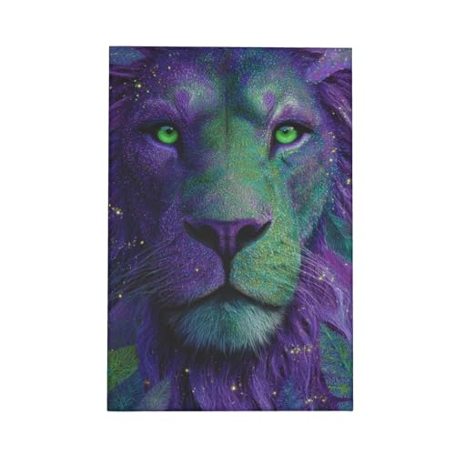 Lienzo psicodélico de león Woshuwo Majestic: impresión estética decorativa de 30x45 cm 7