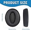Adhiper Coussinets de Rechange HD 450BT pour Sennheiser HD4.50BT, HD 4.50BTNC, HD4.50SE, HD4.40BT, HD4.30G, HD4.20S, HD458BT, HD400S, HD350BT Casques - Cuir Protéiné Doux & Mousse à Mémoire (Noir)