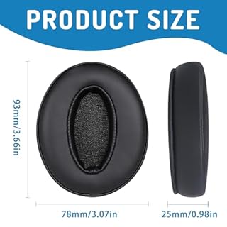 Adhiper Coussinets de Rechange HD 450BT pour Sennheiser HD4.50BT, HD 4.50BTNC, HD4.50SE, HD4.40BT, HD4.30G, HD4.20S, HD458BT, HD400S, HD350BT Casques - Cuir Protéiné Doux & Mousse à Mémoire (Noir)