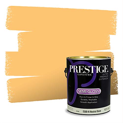 PRESTIGE Paints Exterior Paint and Primer In One, 1-Gallon, Semi-Gloss, Comparable Match of Valspar* Peach Tea*