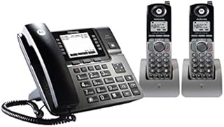 Motorola ML1002H DECT 6.0 Expandable 1 to 4 Lines Business Phone System with Voicemail, Digital Receptionist and Music on Hold, Black, 2 Handsets