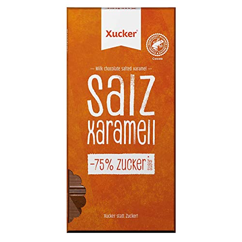 Xucker Schokoladen-Tafeln mit Xylit 3er Mix (3 x 80g) | Haselnuss, Salz & Karamell und Pfefferminze – Bild 4
