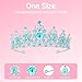 Papoopy Tiara Crown for Women, Headband Hair Accessories for Birthday Wedding Party Costume (C-Blue)