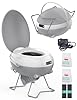 modiwell Dry Flush Toilet, Portable Waterless Self-Contained Rechargeable Toilet, Ideal for RVs, Van, Off-Grid, Tiny House, Boat