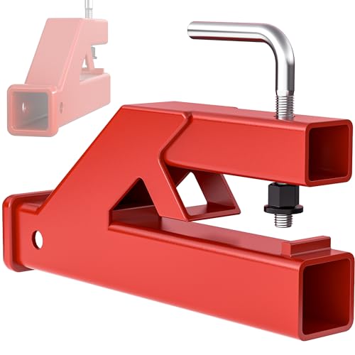Image of YINTATECH Clamp On Trailer Hitch Tractor Ball Bucket Trailer Receiver Hitch 2 inch Hitch Mount Adapter for Deere Bobcat