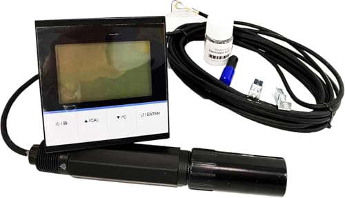 Industrial Dissolved Oxygen Probe Online DO Meter Controller for Monitoring Dissolved Oxygen Concentration and% Saturation in Water with DO Electrolyte Solution Range 0.00~20.00mg/L Output 4~20mA