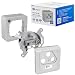 Produktbild HB-DIGITAL 1x 3-Loch Antennen-Dose SAT Kabel Enddose (SAT/TV/Radio) für Koaxial- & Antennenkabel Fernsehen Full HD Digital Analog Aufputz Unterputz Grau