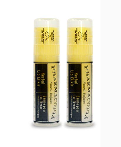 Pharmacopia Tangerine-Flavored Lip Balm - Set of 2, 0.25oz - Nourishing Herbal Lip Elixir with 100% Natural and Certified Organic Ingredients