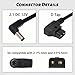 Alvin's Cables D-tap to DC Power Cable 12V 5.5mm×2.1mm DC Coiled Cable for Canon C70, Atomos Shogun, Blackmagic Video Assist, SmallHD Indie 7, Right Angle DC