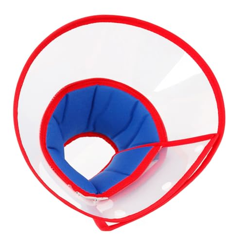 WEKAMOS Collare Elisabettiano Regolabile per Collare Recupero Trasparente per Ferite Protezione Post Operatoria con Design e Chic