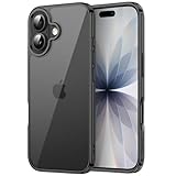 JETech Coque pour iPhone 17 6,3 Pouces, Étui Housse Anti Jaunissement Antichoc Bumper, Arrière Transparente Anti Rayures (Noir)