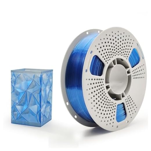 PETG 3D Printer Filament,1.75 mm 1KG (2.2lbs) ±0.02 mm High Precision, Dimensional Accuracy,High Toughness & Heat Resistance, Widely Compatible with FDM Printers (Petg 1kg Transparent Blue)