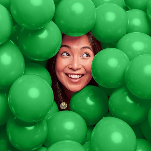 Image of AFTERLOON Biodegradable Natural Rubber Latex Mini Balloons 50 pcs Light Green 5 Inch, Plastic-Free Alternative Matte Color Durable Thickened Extra Strong Helium Float, Garland Arch Wedding Decor