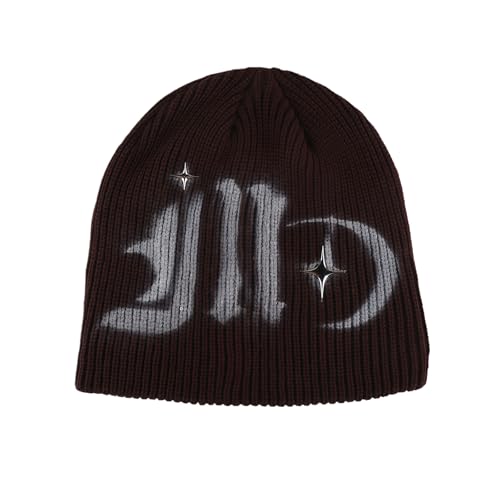 ZenithAura Star Graffiti Hat Y2k Baggy Slouchy Beanie Cap Skull Cap...