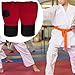MotiveTech Kids Boxing Inner Gloves Kickboxing Mitts Gear Elastic Under Mitts Protection Hand Wraps Half Finger Gloves for Sparring MMA, Red