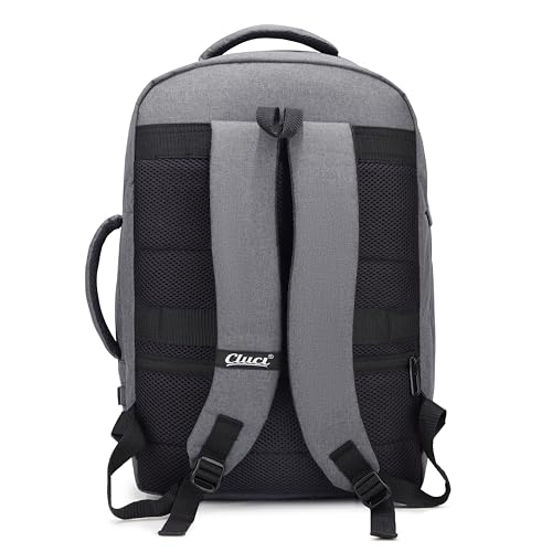 Image of By CLUCI Cabin Size Travel Backpack for Men & Women | 18-Inch Laptop Bag Rucksack | Water-Resistant Daypack with Trolley Sleeve for Flight, Office, & Weekend Trips