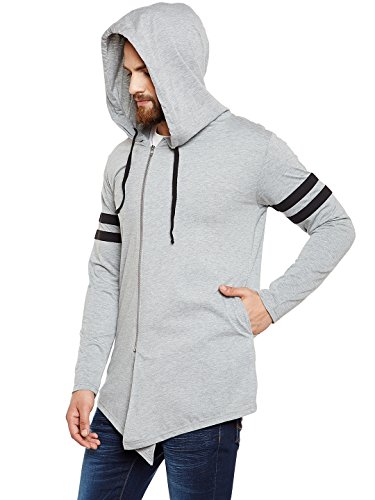 Image of Chill Winston Grey Color Zipper Cardigan for Men