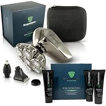 Premium Head Shavers for Bald Men Kit with Free Travel Case, Wet and Dry Shave No Mess Electric Razor for Men with PalmFlex 7D Smooth Electric Shavers and Scalp Shaving Skincare Routine
