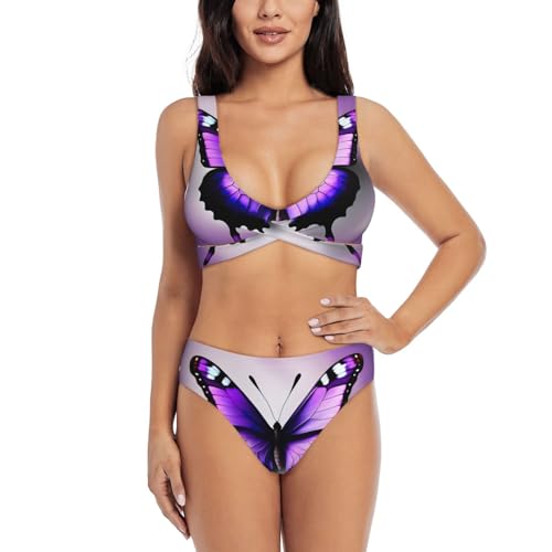 Maillot de bain violet pour femme pour les vacances à la mer