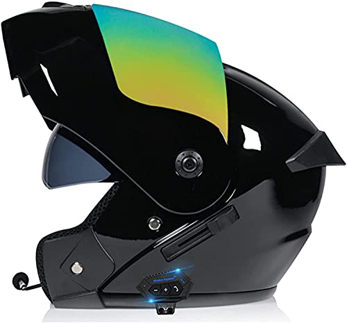 Casque moto bluetooth modulaire double visière pour répondre sans fil
