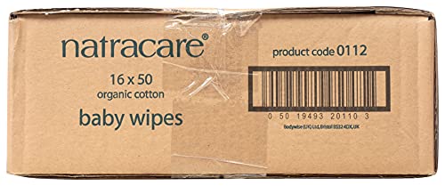 Natracare Organic Cotton Baby Wipes With Essential Oils of Chamomile, Apricot and Sweet Almond Oil (16 Packs, 800 Wipes Total) - Thumbnail 5