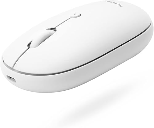 Miniatura 9 de Macally Ratón inalámbrico Bluetooth – silencioso, cómodo, recargable para MacBook Air/Pro, Mac, iMac, Apple iPad – Mouse inalámbrico para laptop, PC