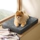 BEDSURE orthopädisches Hundekissen kleine Hunde - 61x41x8cm waschbares Hundebett mit 2 in 1 Memoryschaum, kuscheliges Hundematte Hundematratze, dunkelgrau