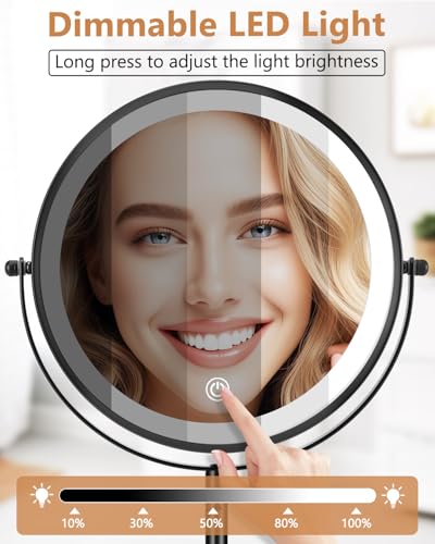 Espejo de Maquillaje Iluminado Recargable 9 Pulgadas miniatura 4