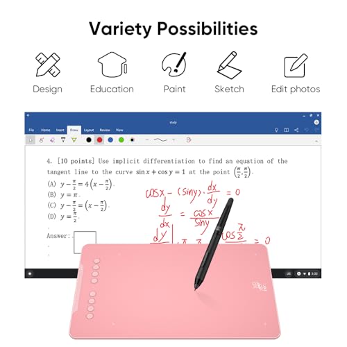 Image of XPPen Deco 01 V3 10x6 Drawing Tablet | 16K Pressure Pen | Battery-Free Stylus | 8 Hotkeys | for OSU Gaming & Teaching | PC /Mac /Android /ChromeOS Compatible | Pink
