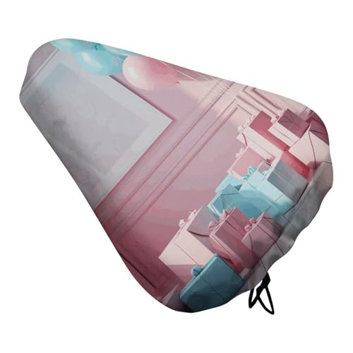 Balloons in The Room Bike Seat Cover for Men Women, Waterproof & Dustproof Bike Seat Cushion with Drawstring, Adjustable Bicycle Saddle Cover for Or Rain & Sun Protection