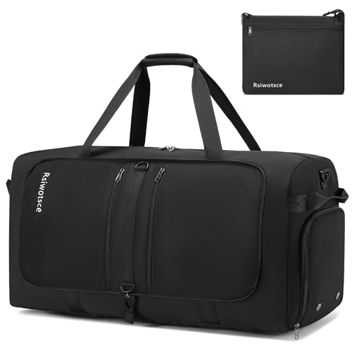 Sac de voyage 110L pliable noir grand format pour le stockage et les vacances longues