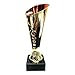 Express Medals Trophy Cup - Bright Gold and Red Star Trophy with Marble Base for Sport Tournaments, Competitions, Recognition or Award, 9 Inches Tall x 3 Inches Wide at The top.
