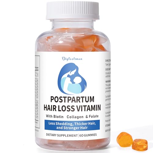 Postpartum Hair Loss Vitamin, Vegan Gummies with Biotin, Collagen, &