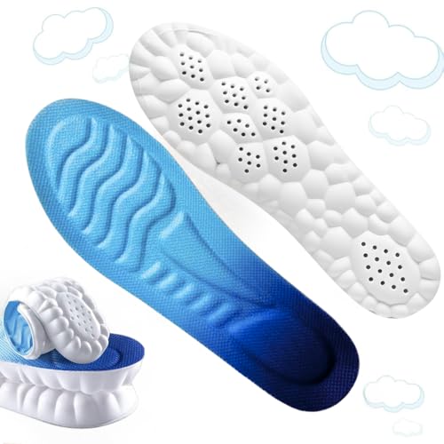 4D Memory Foam Insoles with Arch Support for Women Men, Comfort Shoe Insoles, Memory Foam Thermal Insoles, Comfy Insole with ArchSupport, All-Day Support for Work & Standing