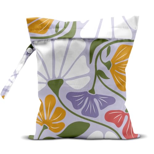 EODFFSGF Wet Dry Wet Bag for Swimsuit Towel Baby Travel Cloth Diapers Beach Gym Toiletries Makeup Storage Bag Summer Vacation Essential Holiday Summer Vibes Boho Flower