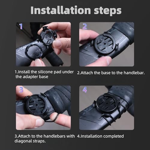 SUKOUSRAM Suporte de telefone de bicicleta, suporte de telefone de guidão de silicone com suporte, s