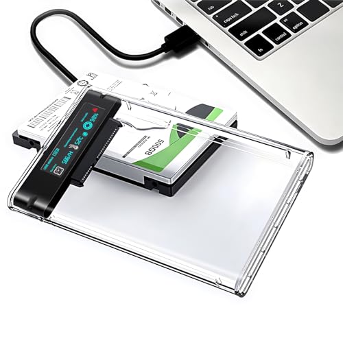 Caja Externa Transparente USB 3.0 para Disco 2.5 pulgadas miniatura 2