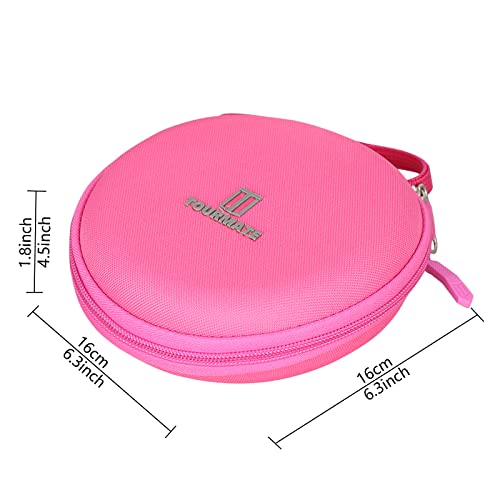 CD Player Case Compatible for ByronStatics PCD220B/GPX PCB319B/PC332B Products Portable Disc CD Player, Travel Carrying Stoarge Holder for Arafuna/MEGATEK/Deluxe Products(Pink, Case Only) - Thumbnail 4