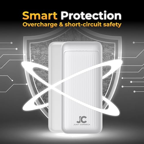 Image of SKYVOLT 10000mAh Power Bank, 22.5W Fast Charging, Dual USB-A & Type-C Input /Output, LED Indicator, Li-Polymer Battery, Multi-Layer Protection, Universal Compatibility (White)