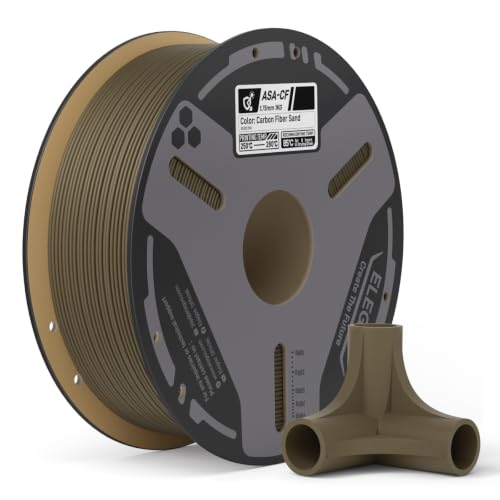 Image of ELEGOO Carbon Fiber ASA Filament 1.75mm Sand 1KG, Low Warp for Outdoor Parts ASA CF Reinforced 3D Printer Filament, UV & Weather Resistant, High Rigidity, 1kg(2.2lbs) Spool Fits for Most FDM Printers