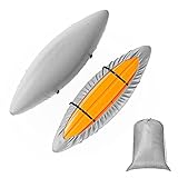 KDD Kayak Canoe Cover for Outdoor/Indoor Storage, Kayak Accessories Dust Cover Waterproof UV Protection Sunblock Shield for Fishing Boat/Kayak/Canoe(Fits to 3.6~4m/11.8ft~13.1ft)