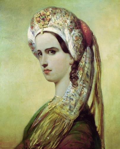 Peinture sur toile décoration de chambre portrait romantique art